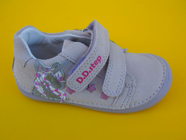 Detské kožené topánky D.D.Step S063 - 357 mauve BAREFOOT