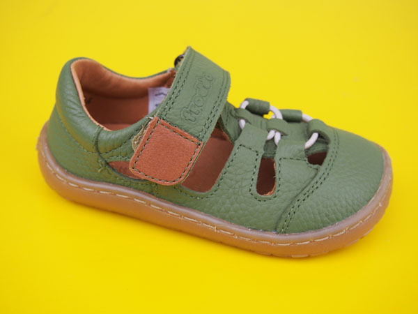 Detské kožené sandálky Froddo G3150242-3 olive BAREFOOT