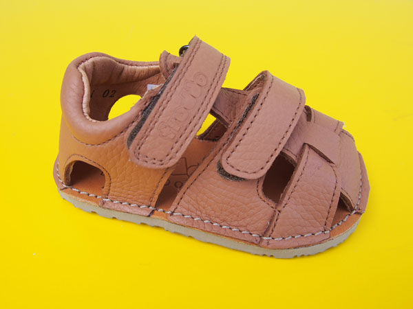 Detské kožené sandálky Froddo G3150243-2 cognac BAREFOOT