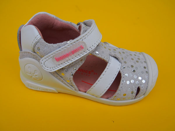 Detské kožené sandálky Biomecanics 232115-C blanco