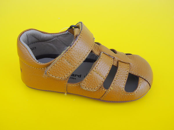 Detské kožené sandálky Bundgaard BG601047 Yellow BAREFOOT