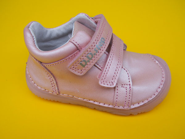 Detské kožené topánky D.D.Step S073 - 399 pink BAREFOOT