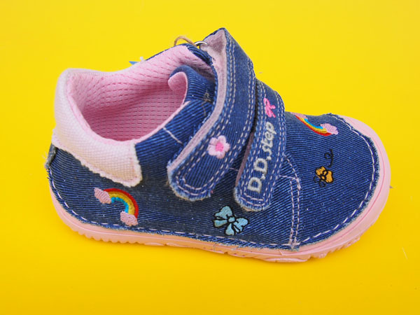 Detské plátenkové topánky D.D.Step C073 - 329 royal blue BAREFOOT