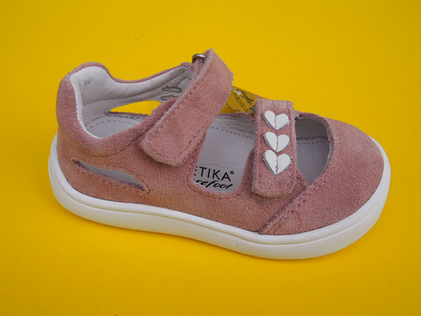 Detské kožené sandálky Protetika - Tery pink BAREFOOT
