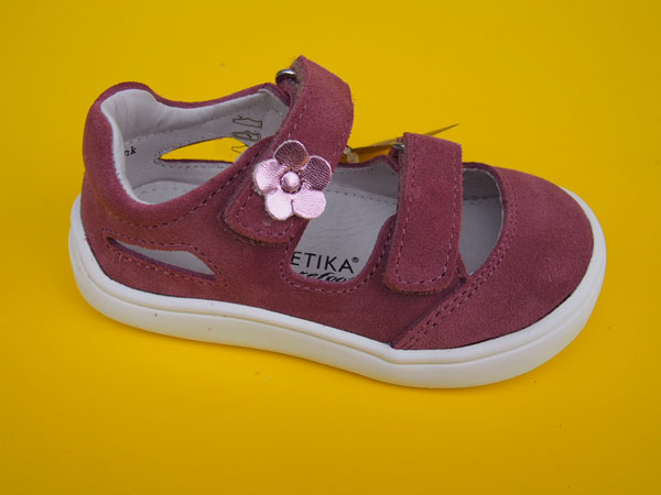 Detské kožené sandále Protetika - Tery old pink BAREFOOT