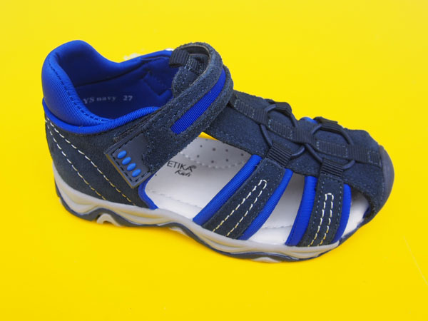 Detské kožené sandálky Protetika - Gerys navy