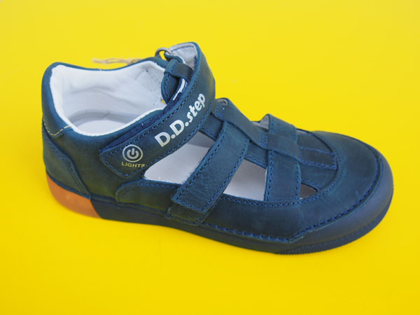 Detské kožené sandále D.D.Step H068 - 377B royal blue SVIETI PODRÁŽKA