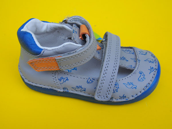 Detské kožené sandálky D.D.Step H070 - 359A grey BAREFOOT