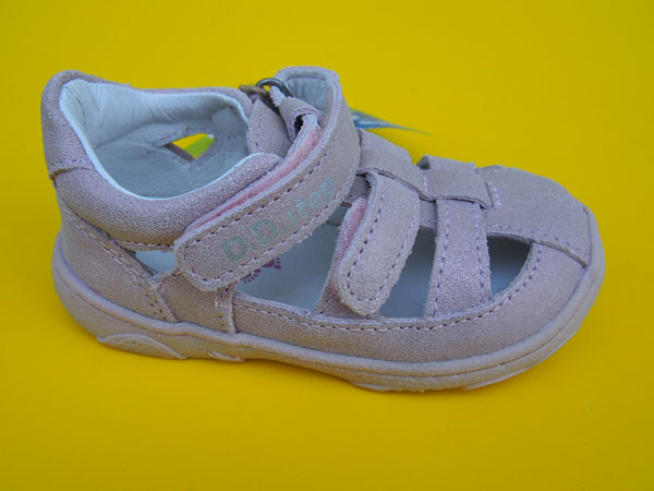 Detské kožené sandálky D.D.Step G077 - 360 pink BAREFOOT
