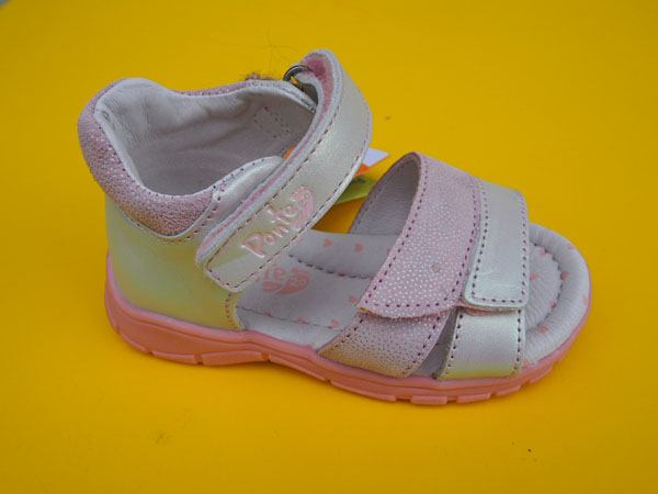 Detské kožené sandálky Ponté DA05-1-380 white
