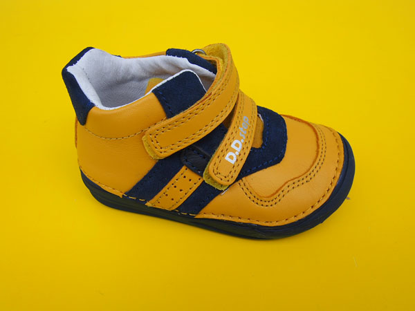 Detské kožené topánky D.D.Step S071 - 325B yellow 
