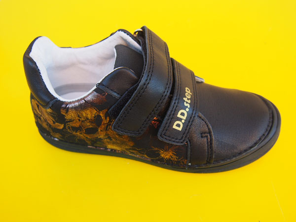 Detské kožené topánky D.D.Step S078 - 389 black
