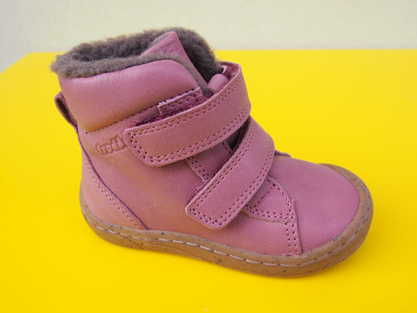 Detské kožené zimné topánky Froddo G2110124 dark pink