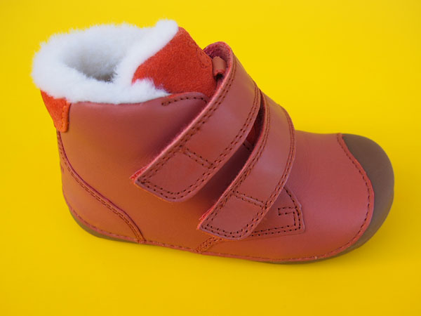 Detské kožené zimné topánky Bundgaard BG303201DG Rust BAREFOOT