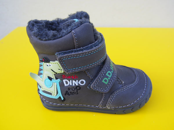 Detské kožené zimné topánky D.D.Step W029 - 394 dark grey