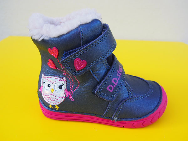 Detské kožené zimné topánky D.D.Step W029 - 362A  royal blue