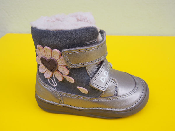 Detské kožené zimné topánky D.D.Step W071 - 364A grey