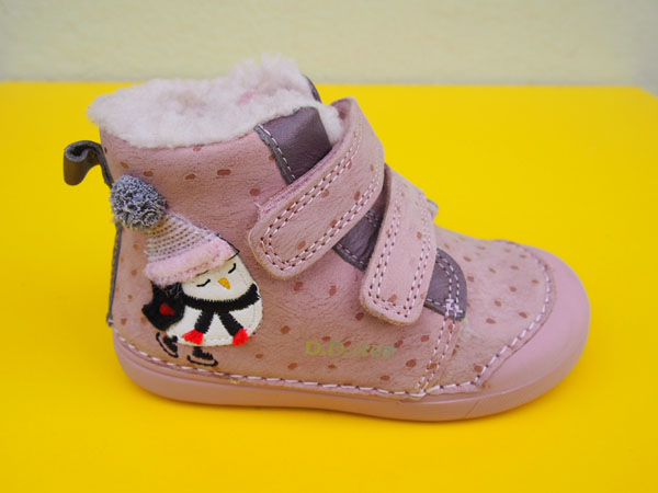 Detské kožené zimné topánky D.D.Step W066 - 352A pink