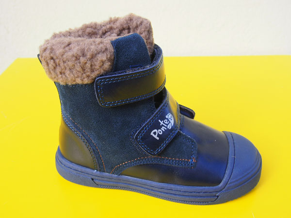 Detské kožené zimné topánky Ponté DA07-3-913A royal blue