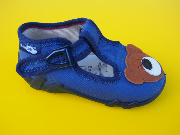 Detské papučky Renbut - modré s mackom ORTO