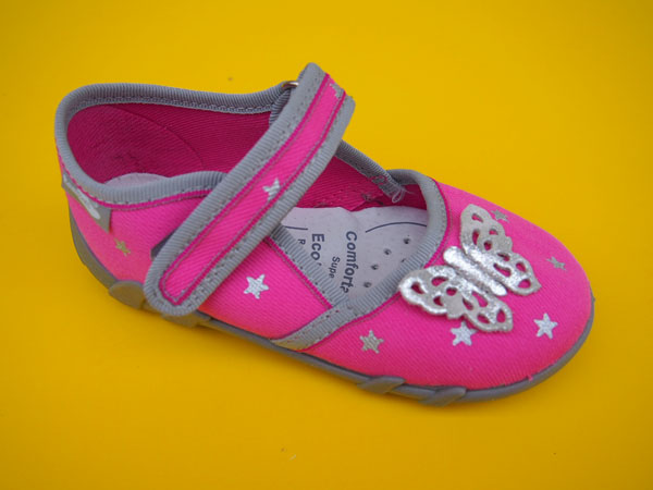 Detské papučky Renbut - ružové hviezdičky ORTO