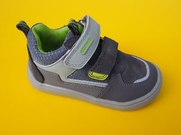 Detské kožené topánky Protetika - Kameron grey BAREFOOT