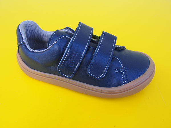 Detské kožené topánky Jonap - Hope modré BAREFOOT