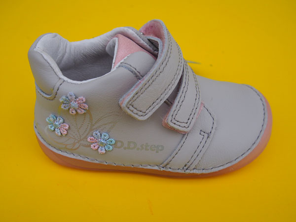 Detské kožené topánky D.D.Step S070 - 41484 light grey BAREFOOT