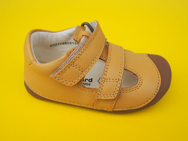 Detské kožené sandálky Bundgaard BG202173 Mustard BAREFOOT