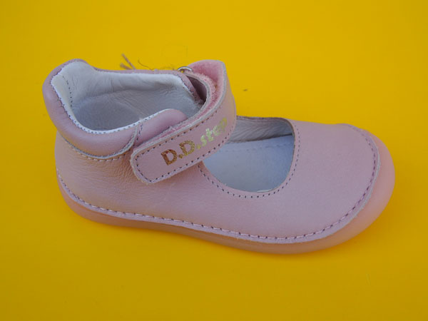 Detské kožené balerinky D.D.Step H063 - 41716B pink BAREFOOT