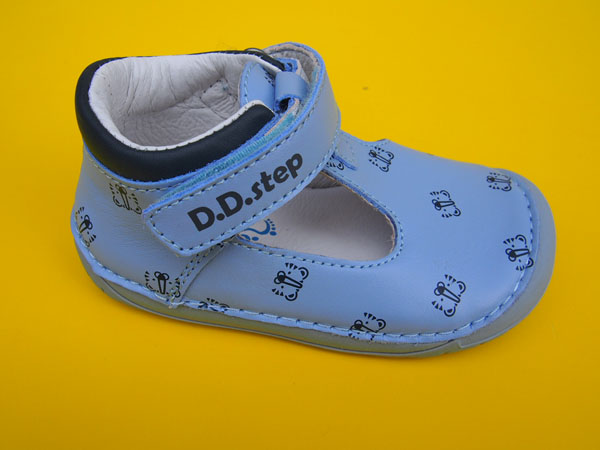 Detské kožené sandálky D.D.Step H070 - 41464 sky blue BAREFOOT