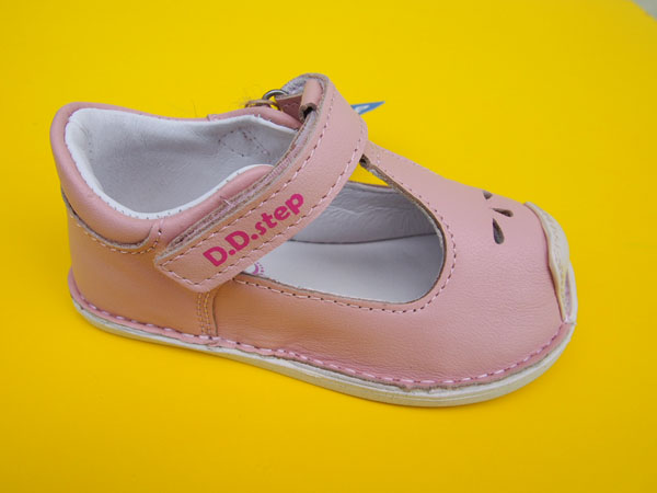 Detské kožené balerinky D.D.Step H085 - 41850C pink BAREFOOT