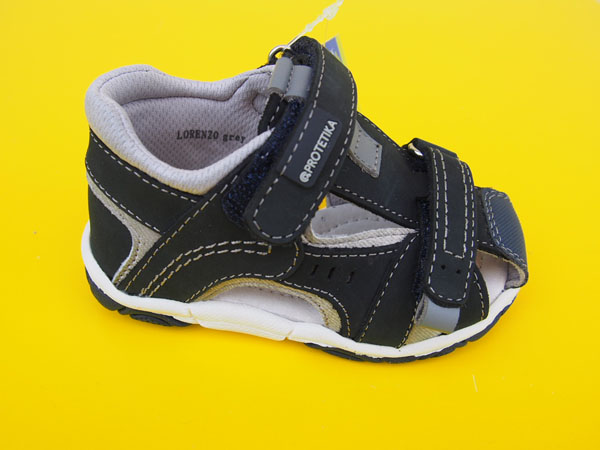 Detské kožené sandálky Protetika - Lorenzo grey