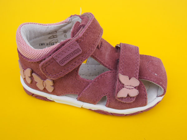 Detské kožené sandálky Protetika - Uma pink