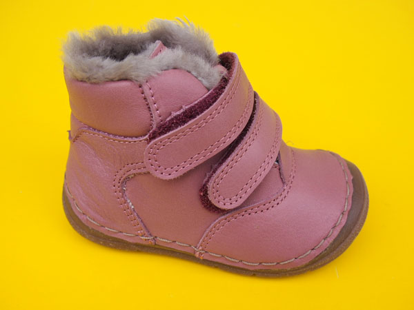 Detské kožené zimné topánky Froddo G2110143-11 dark pink