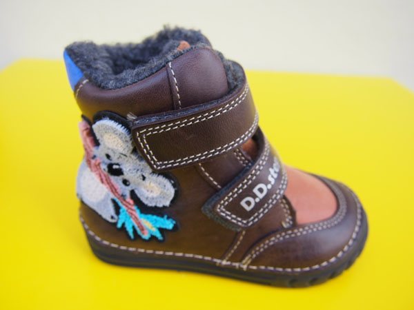 Detské kožené zimné topánky D.D.Step W029 - 42498A chocolate 