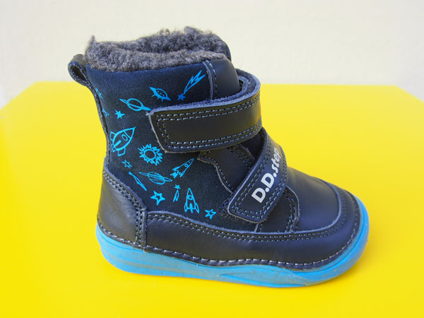Detské kožené zimné topánky D.D.Step  W071 - 42680B royal blue