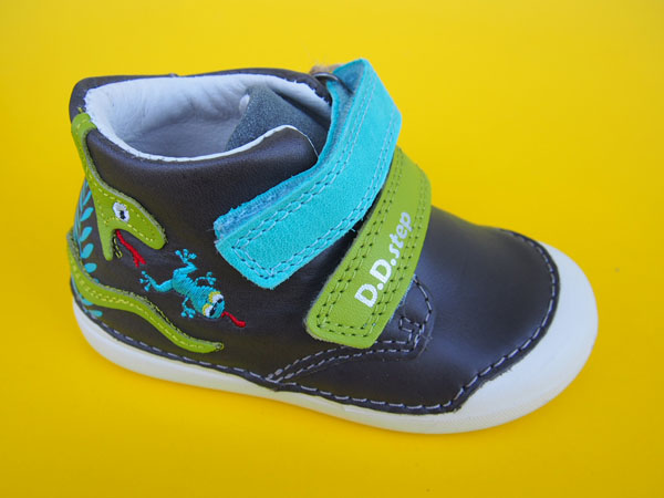 Detské kožené topánky D.D.Step S066 - 51303A dark grey