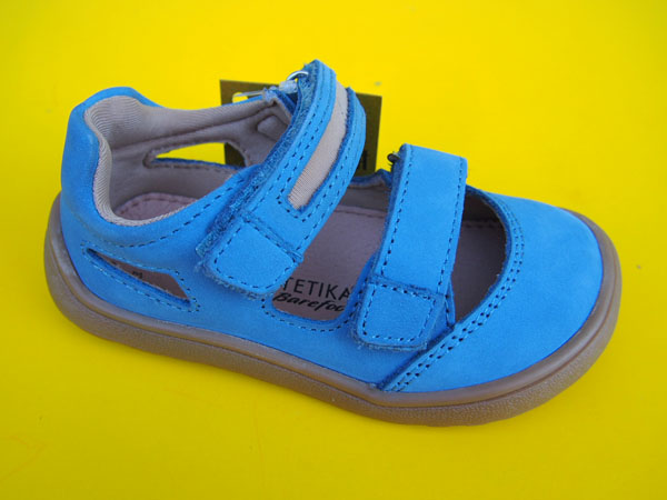 Detské kožené sandálky Protetika - Nery blue BAREFOOT