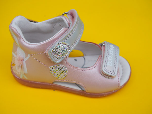 Detské kožené sandálky D.D.Step G075 - 51453 baby pink