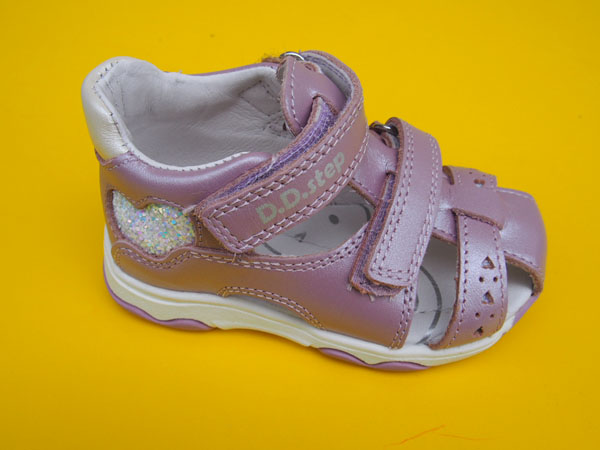 Detské kožené sandálky D.D.Step G064 - 51872B mauve 