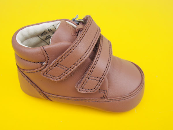 Detské kožené topánky Bundgaard BG501024 Cognac PREWALKER BAREFOOT