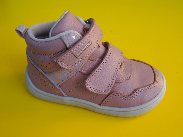Detské kožené  topánky Protetika - Tira pink BAREFOOT