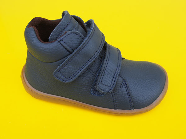 Detské kožené topánky Froddo G3110263 dark blue BAREFOOT jemne zateplené