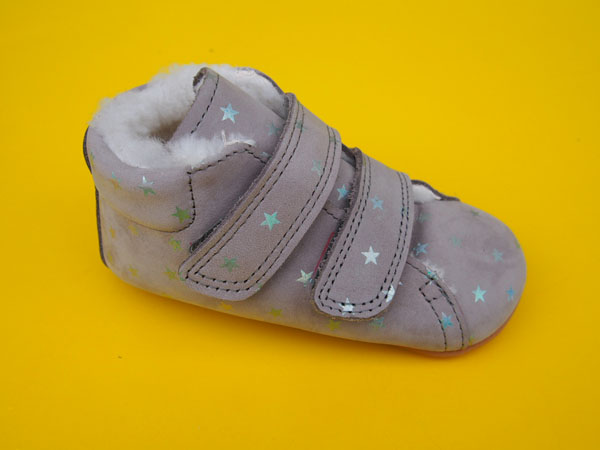 Detské kožené zimné topánočky Froddo Prewalkers G1130022-3 silver BAREFOOT