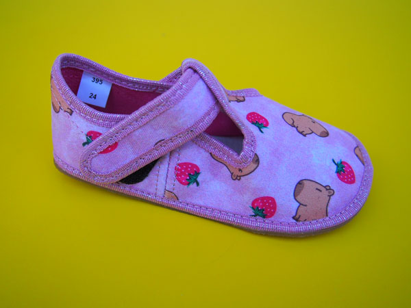 Detské barefoot papučky EF - kapybara BAREFOOT