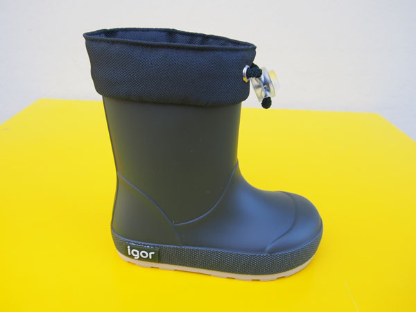 Detské gumáky Igor - kaki BAREFOOT
