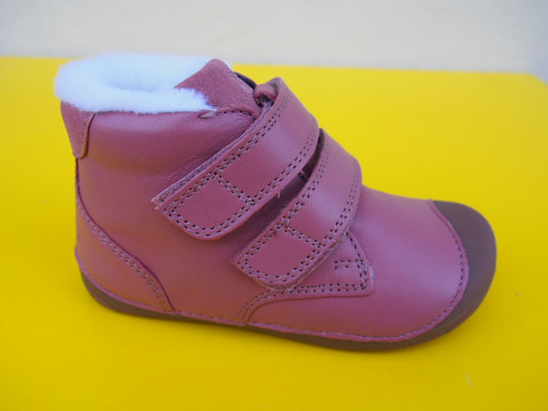 Detské kožené zimné topánky Bundgaard BG303201 Petit Winter Blush BAREFOOT
