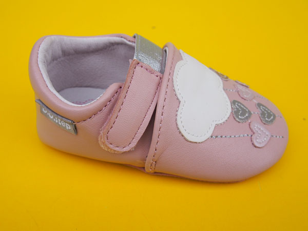 Detské kožené capačky D.D.Step K1596-52599 baby pink BAREFOOT