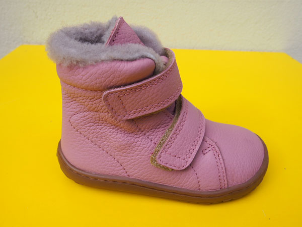 Detské kožené zimné topánky Froddo G3160248-5 pink BAREFOOT